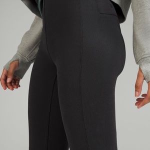 Lululemon Softstreme ribbed flare with zippers